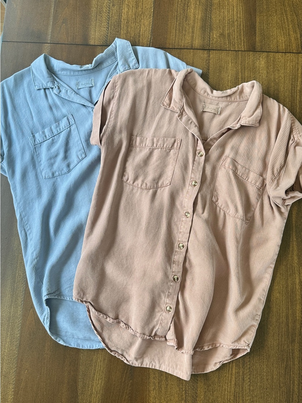 Bundle of 2 Alter’d State Short Sleeve Button Down Blouses Size XS